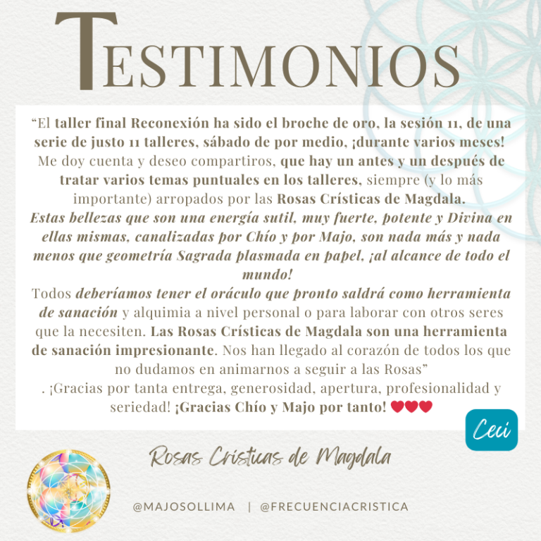 Testimonio Talleres - Ceci