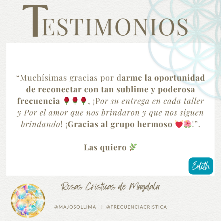 Testimonio Talleres - Edith